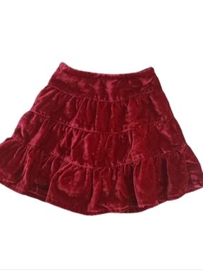 GAP Toddler 12-18 Red Velvet Skirt